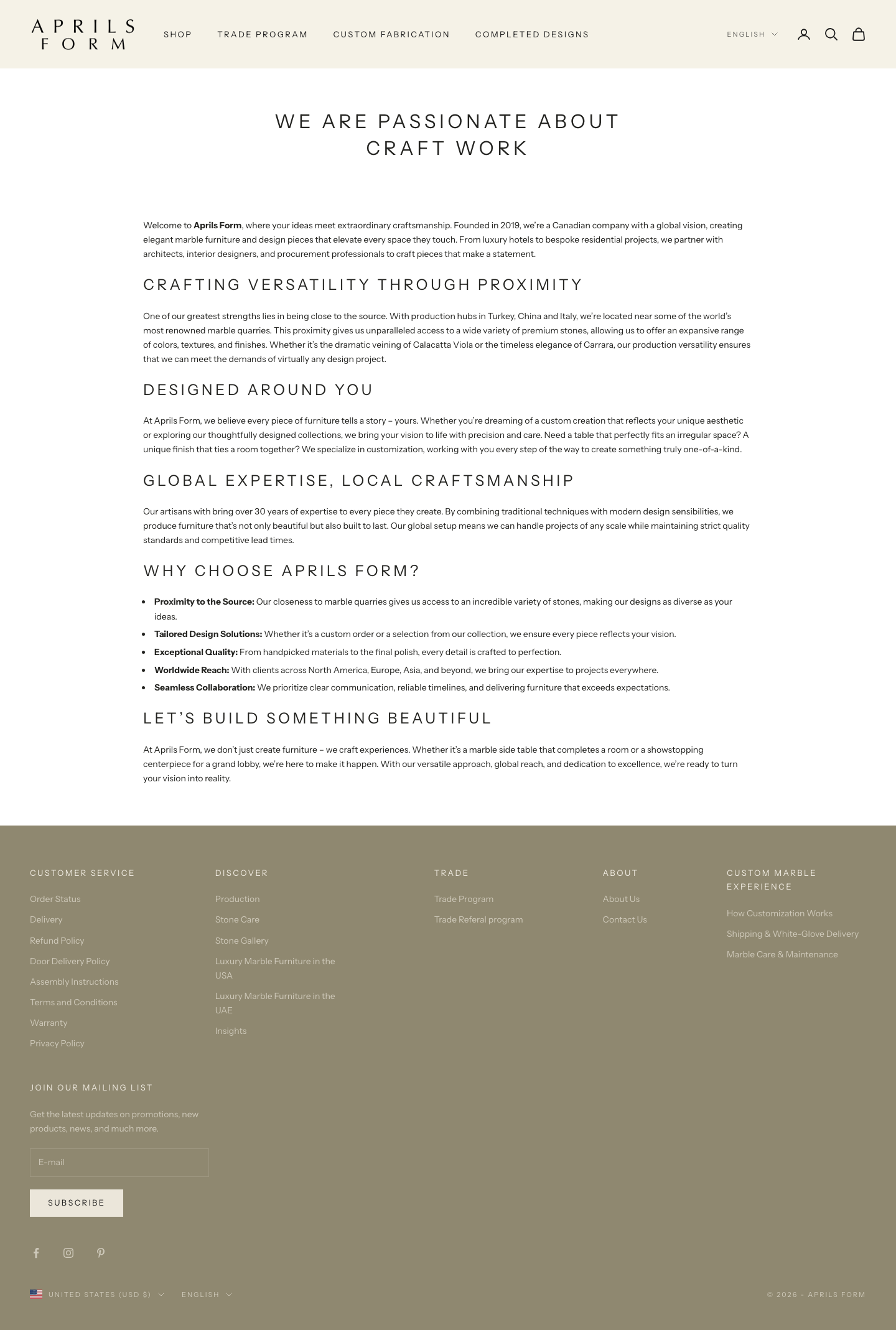 The local layer that makes the brand usable here. - April's Form Australia